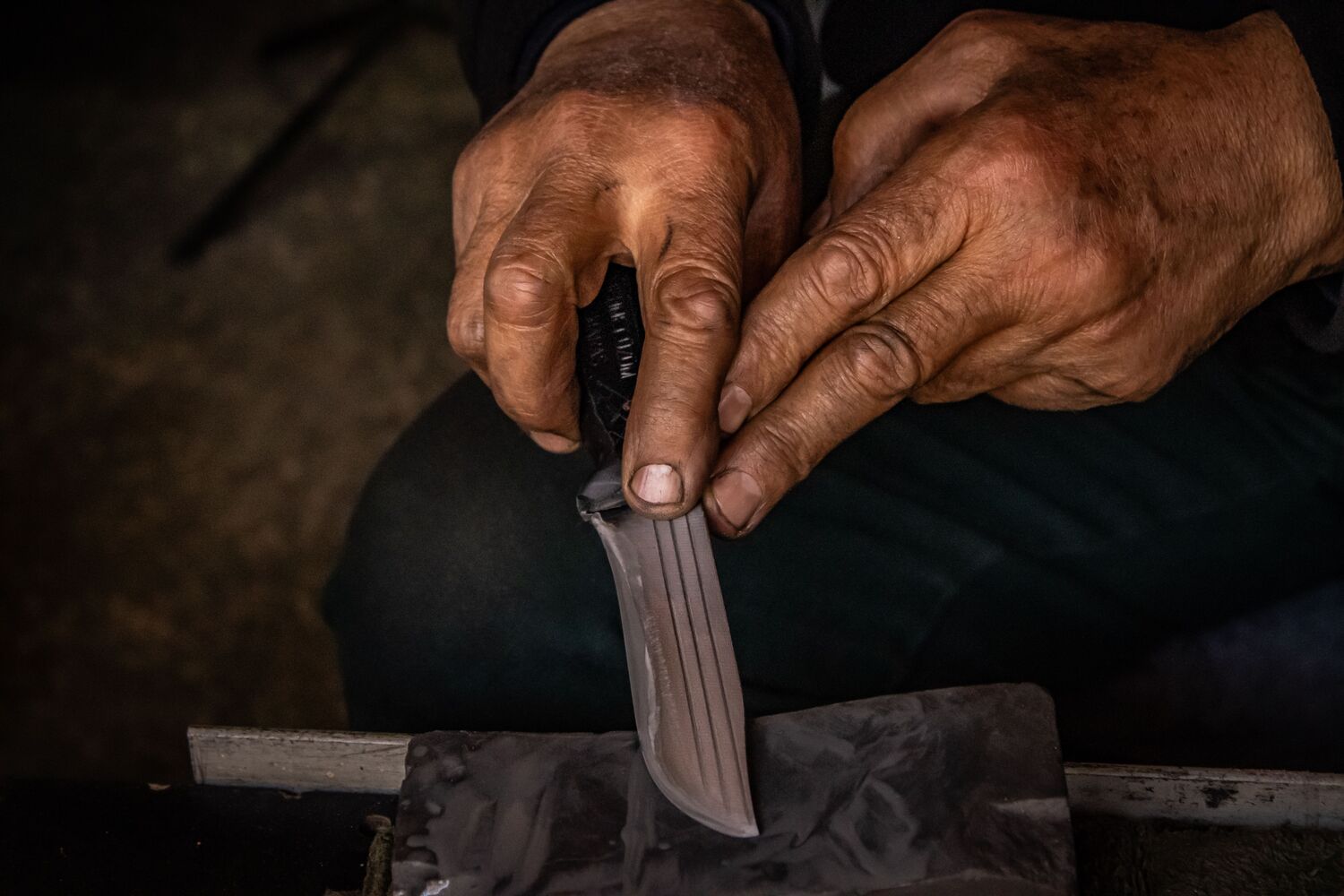 Precision knife sharpening