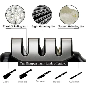3 Stage Professional Kitchen Knife Blade Sharpener Tool Tungsten Diamond Ceramic